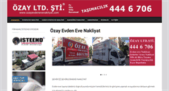 Desktop Screenshot of ozayevdenevenakliyat.com